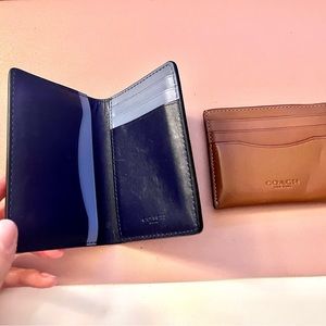 Coach leather card case/wallet bundle